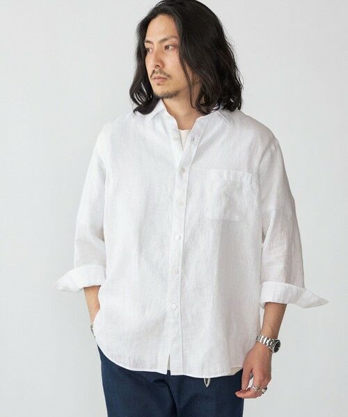 SHIPS / シップス シャツ・ブラウス | SHIPS: レイモンド レギュラーカラー リネン 7スリーブ シャツ | 詳細2