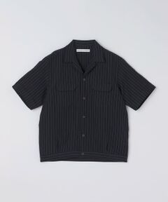 SHIPS / シップス シャツ・ブラウス | BATEAUX DE SHIPS: ウール リネン ストライプ オープンカラー シャツ