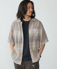 SHIPS / シップス シャツ・ブラウス | SHIPS: ボイル ビッグ チェック レギュラーカラー ウィークエンド ショートスリーブ シャツ