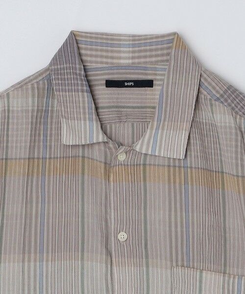 SHIPS / シップス シャツ・ブラウス | SHIPS: ボイル ビッグ チェック レギュラーカラー ウィークエンド ショートスリーブ シャツ | 詳細5