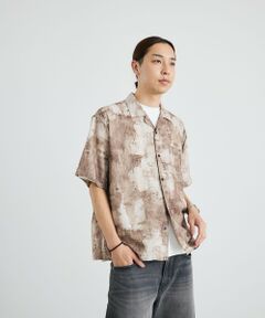 SHIPS / シップス シャツ・ブラウス | City Ambient Products: オープンカラー ウォール プリント シャツ
