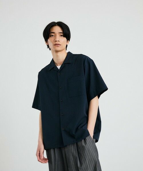 SHIPS / シップス シャツ・ブラウス | City Ambient Products: オープンカラー 楊柳 ソリッド ショートスリーブ シャツ | 詳細9