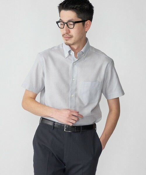 SHIPS / シップス シャツ・ブラウス | SHIPS: カラミ織り ボタンダウン 無地 半袖 シャツ | 詳細6