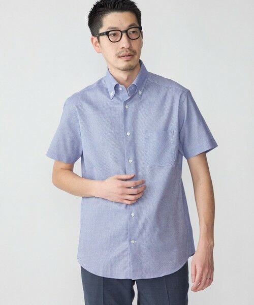 SHIPS / シップス シャツ・ブラウス | SHIPS: カラミ織り ボタンダウン 無地 半袖 シャツ | 詳細14