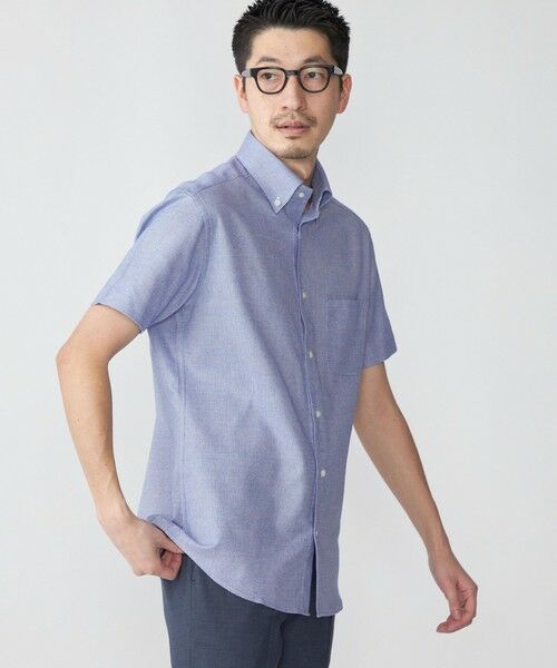 SHIPS / シップス シャツ・ブラウス | SHIPS: カラミ織り ボタンダウン 無地 半袖 シャツ | 詳細17