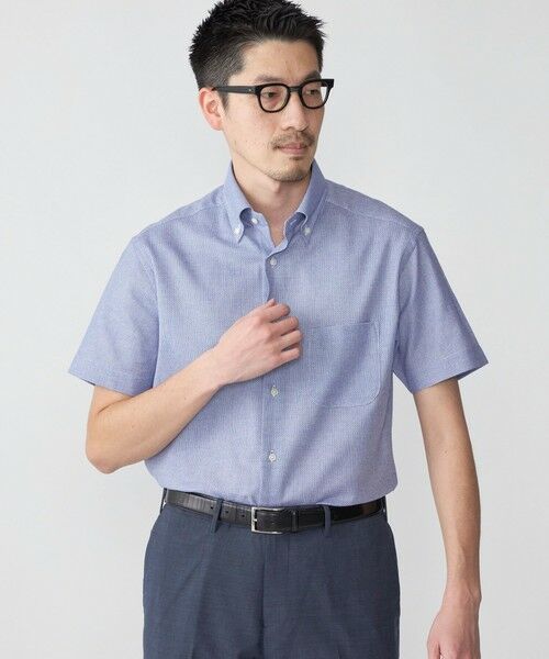 SHIPS / シップス シャツ・ブラウス | SHIPS: カラミ織り ボタンダウン 無地 半袖 シャツ | 詳細19