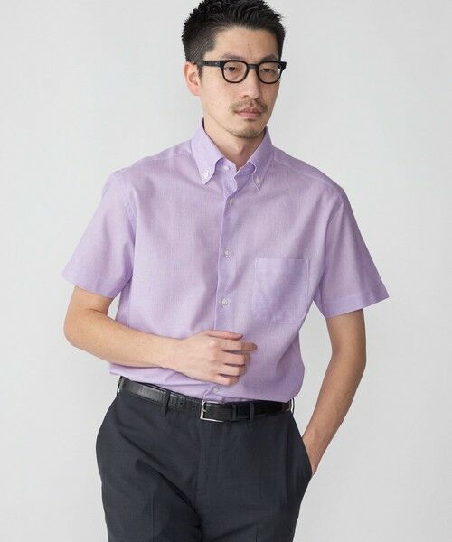 SHIPS / シップス シャツ・ブラウス | SHIPS: カラミ織り ボタンダウン 無地 半袖 シャツ | 詳細29