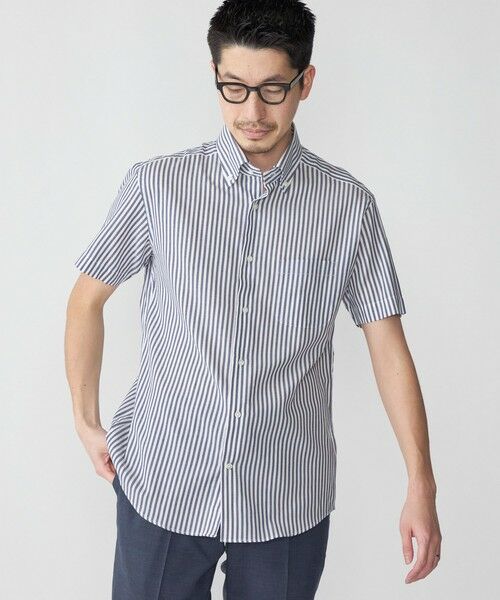 SHIPS / シップス シャツ・ブラウス | SHIPS: パナマ織り ボタンダウン ロンスト 半袖 シャツ | 詳細1