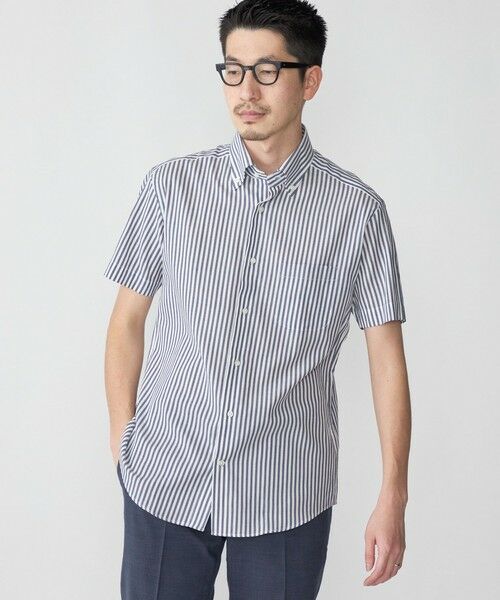 SHIPS / シップス シャツ・ブラウス | SHIPS: パナマ織り ボタンダウン ロンスト 半袖 シャツ | 詳細2