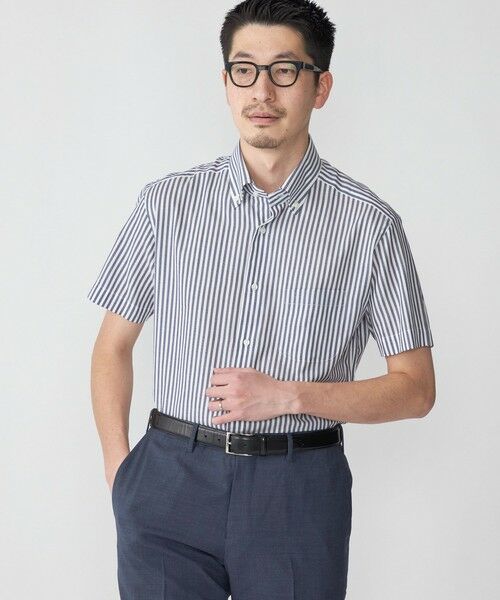 SHIPS / シップス シャツ・ブラウス | SHIPS: パナマ織り ボタンダウン ロンスト 半袖 シャツ | 詳細7