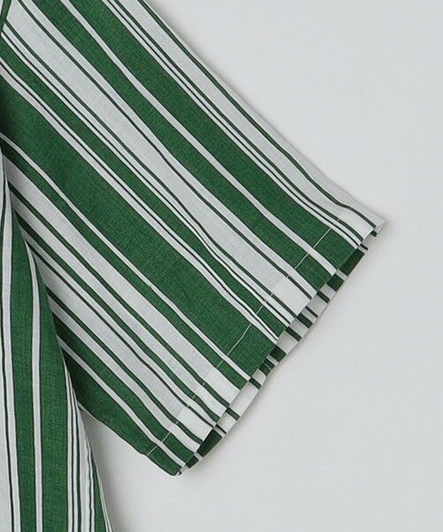 SHIPS / シップス シャツ・ブラウス | BATEAUX DE SHIPS: リネン ストライプ プリント レギュラーカラー 半袖シャツ | 詳細4