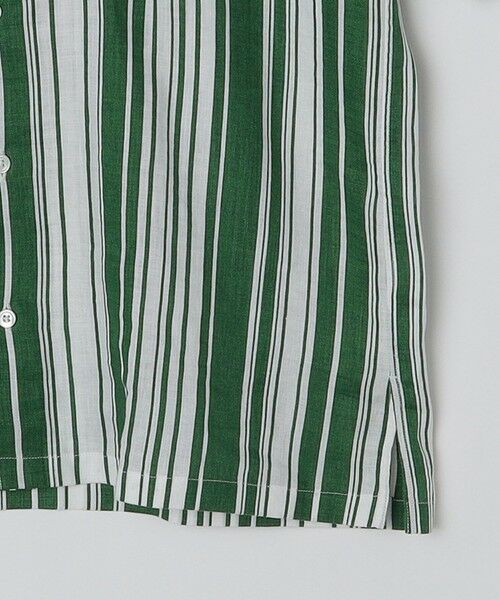 SHIPS / シップス シャツ・ブラウス | BATEAUX DE SHIPS: リネン ストライプ プリント レギュラーカラー 半袖シャツ | 詳細5