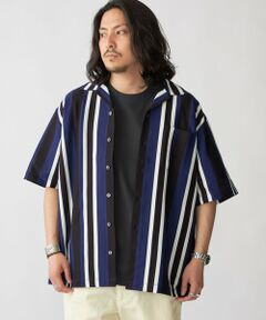 SHIPS / シップス シャツ・ブラウス | SHIPS:  ハニカム ストライプ オープンカラー シャツ