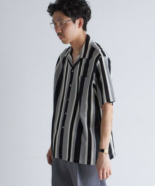 SHIPS / シップス シャツ・ブラウス | SHIPS:  ハニカム ストライプ オープンカラー シャツ | 詳細6