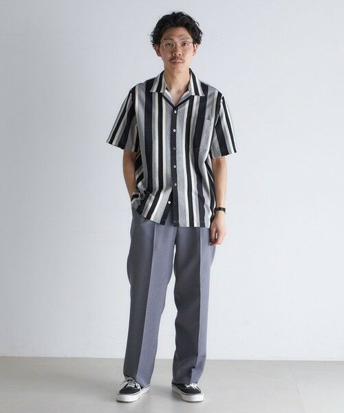 SHIPS / シップス シャツ・ブラウス | SHIPS:  ハニカム ストライプ オープンカラー シャツ | 詳細1