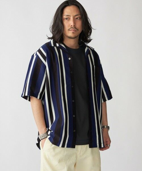 SHIPS / シップス シャツ・ブラウス | SHIPS:  ハニカム ストライプ オープンカラー シャツ | 詳細23