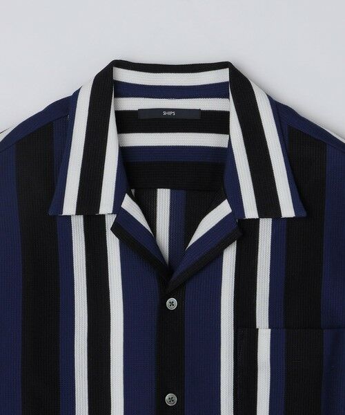 SHIPS / シップス シャツ・ブラウス | SHIPS:  ハニカム ストライプ オープンカラー シャツ | 詳細25