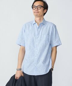 SHIPS / シップス シャツ・ブラウス | SHIPS: コットン/リネン モチーフ プリント ワイドカラー シャツ