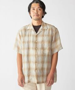 SHIPS / シップス シャツ・ブラウス | Southwick Gate Label: リネン オンブレチェック ショートスリーブ シャツ