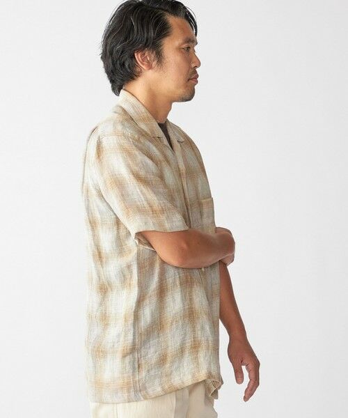 SHIPS / シップス シャツ・ブラウス | Southwick Gate Label: リネン オンブレチェック ショートスリーブ シャツ | 詳細3