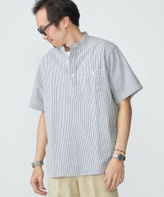 SHIPS / シップス シャツ・ブラウス | SHIPS: シアサッカー プルオーバー バンドカラー ショートスリーブ シャツ