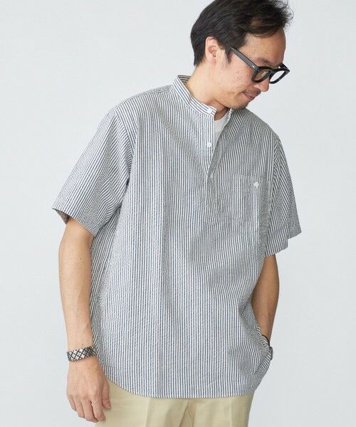 SHIPS / シップス シャツ・ブラウス | SHIPS: シアサッカー プルオーバー バンドカラー ショートスリーブ シャツ | 詳細2