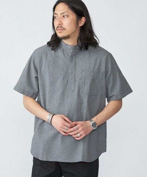 SHIPS / シップス シャツ・ブラウス | SHIPS: シアサッカー プルオーバー バンドカラー ショートスリーブ シャツ | 詳細6