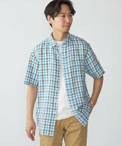 SHIPS / シップス シャツ・ブラウス | SHIPS: レイモンド レギュラーカラー リネン チェック ショートスリーブ シャツ