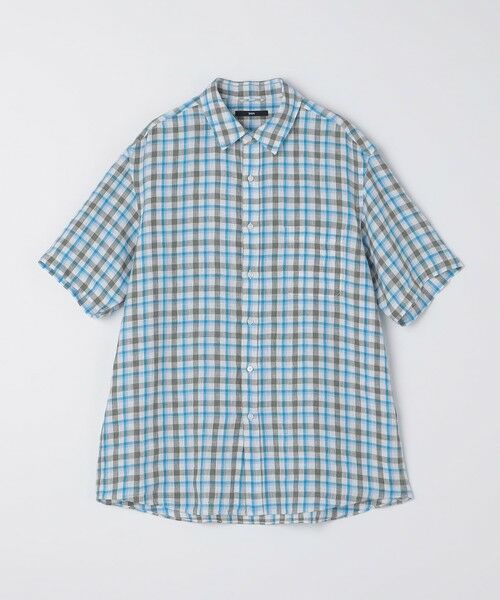 SHIPS / シップス シャツ・ブラウス | SHIPS: レイモンド レギュラーカラー リネン チェック ショートスリーブ シャツ | 詳細10