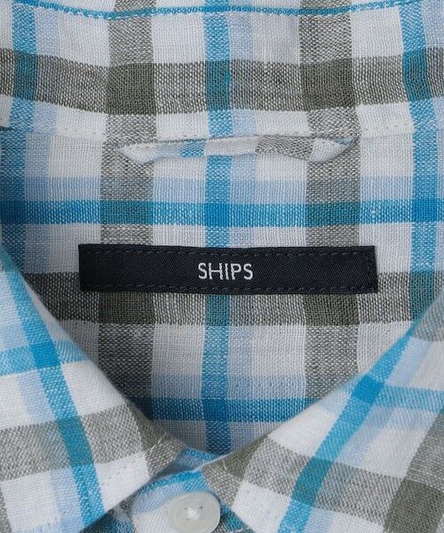 SHIPS / シップス シャツ・ブラウス | SHIPS: レイモンド レギュラーカラー リネン チェック ショートスリーブ シャツ | 詳細13