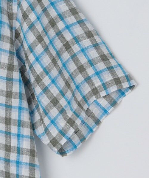 SHIPS / シップス シャツ・ブラウス | SHIPS: レイモンド レギュラーカラー リネン チェック ショートスリーブ シャツ | 詳細14