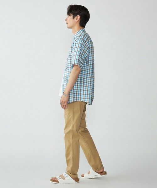 SHIPS / シップス シャツ・ブラウス | SHIPS: レイモンド レギュラーカラー リネン チェック ショートスリーブ シャツ | 詳細1