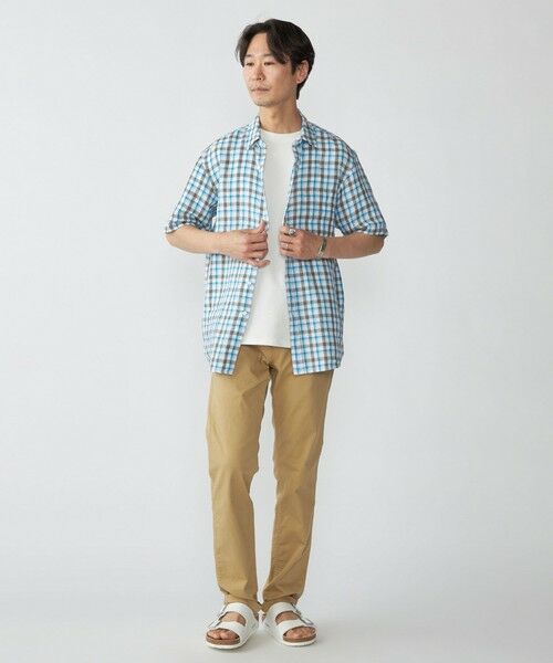 SHIPS / シップス シャツ・ブラウス | SHIPS: レイモンド レギュラーカラー リネン チェック ショートスリーブ シャツ | 詳細2