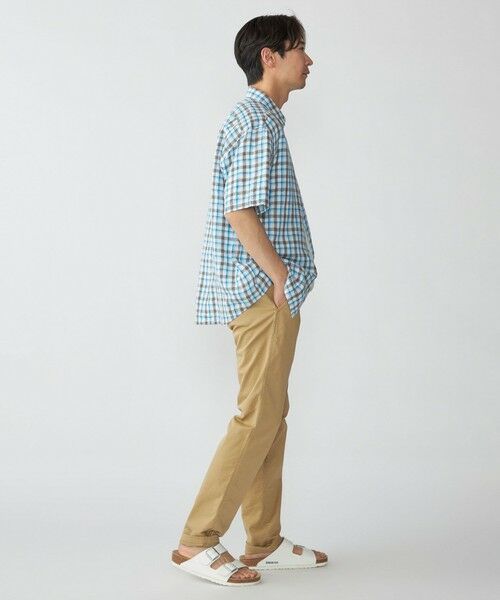 SHIPS / シップス シャツ・ブラウス | SHIPS: レイモンド レギュラーカラー リネン チェック ショートスリーブ シャツ | 詳細3