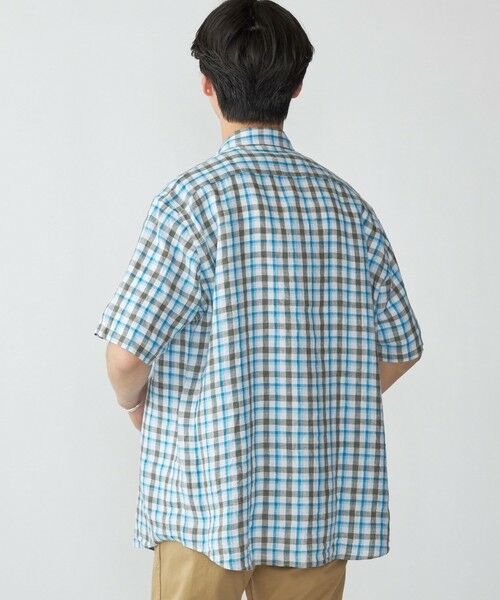 SHIPS / シップス シャツ・ブラウス | SHIPS: レイモンド レギュラーカラー リネン チェック ショートスリーブ シャツ | 詳細7