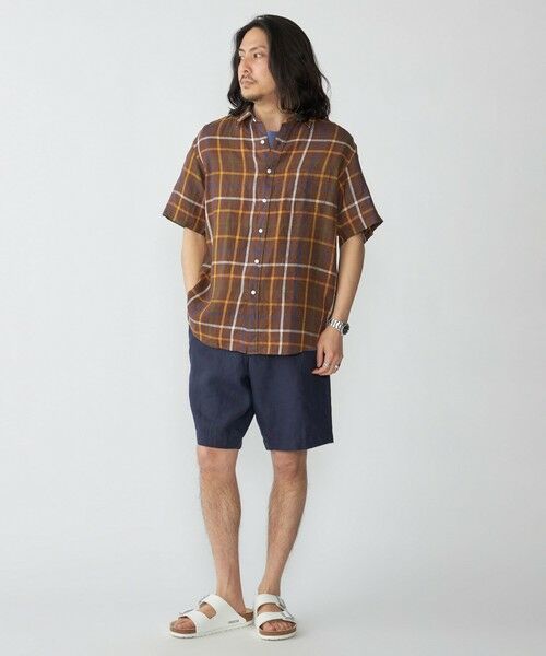 SHIPS / シップス シャツ・ブラウス | SHIPS: レイモンド レギュラーカラー リネン チェック ショートスリーブ シャツ | 詳細17