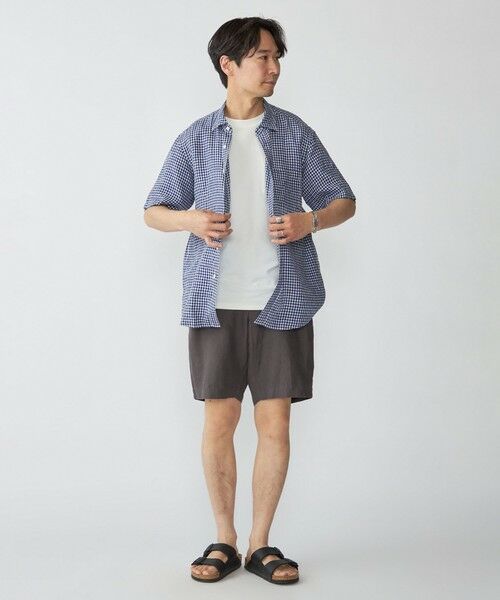 SHIPS / シップス シャツ・ブラウス | SHIPS: レイモンド レギュラーカラー リネン チェック ショートスリーブ シャツ | 詳細22