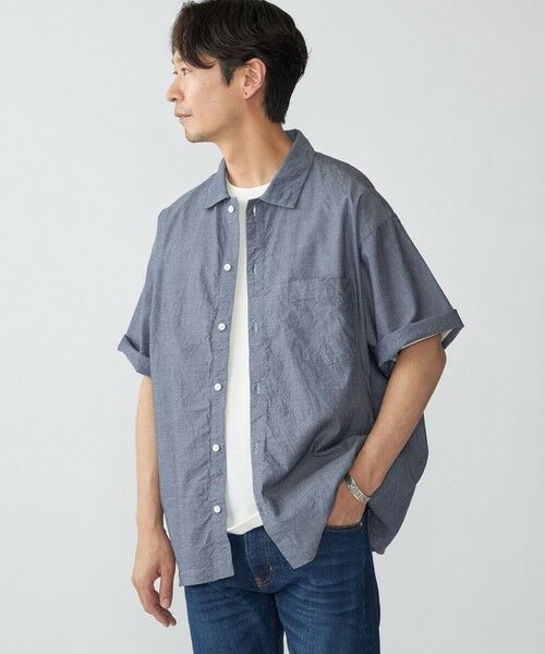 SHIPS / シップス シャツ・ブラウス | SHIPS: レギュラーカラー ベーシック ウィークエンド 半袖 シャツ(ライトブルー)