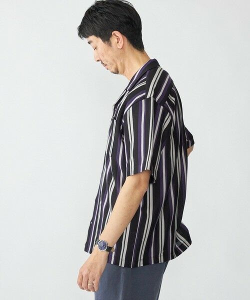 SHIPS / シップス シャツ・ブラウス | SHIPS: ハニカム ストライプ ショートスリーブ オープンカラー シャツ | 詳細6