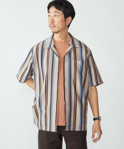 SHIPS / シップス シャツ・ブラウス | SHIPS: ハニカム ストライプ ショートスリーブ オープンカラー シャツ | 詳細13