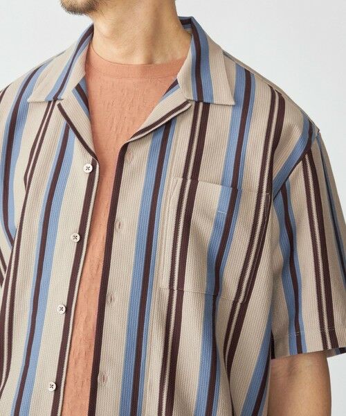 SHIPS / シップス シャツ・ブラウス | SHIPS: ハニカム ストライプ ショートスリーブ オープンカラー シャツ | 詳細14