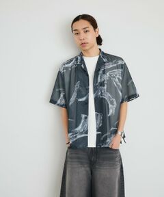 SHIPS / シップス シャツ・ブラウス | City Ambient Products: オープン カラー メッシュ プリント シャツ