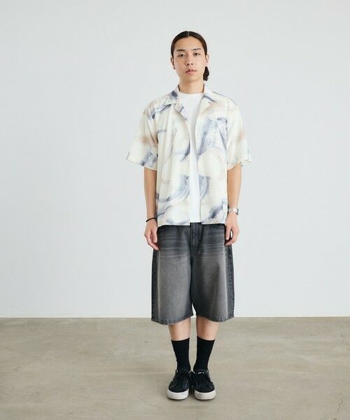 SHIPS / シップス シャツ・ブラウス | City Ambient Products: オープン カラー メッシュ プリント シャツ | 詳細1