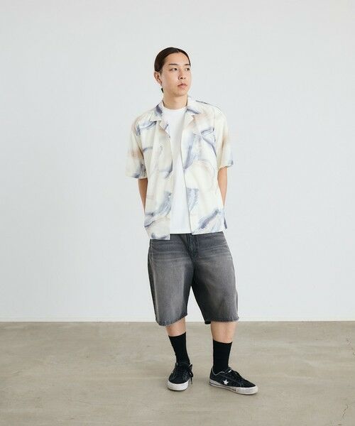 SHIPS / シップス シャツ・ブラウス | City Ambient Products: オープン カラー メッシュ プリント シャツ | 詳細2