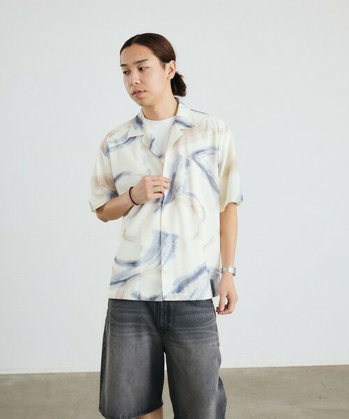 SHIPS / シップス シャツ・ブラウス | City Ambient Products: オープン カラー メッシュ プリント シャツ | 詳細3