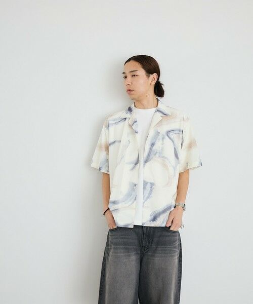 SHIPS / シップス シャツ・ブラウス | City Ambient Products: オープン カラー メッシュ プリント シャツ | 詳細4