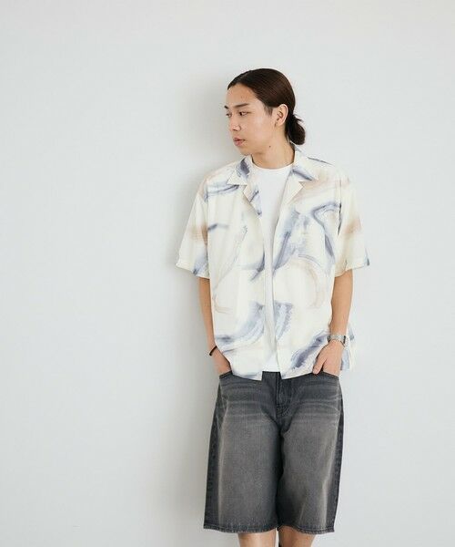 SHIPS / シップス シャツ・ブラウス | City Ambient Products: オープン カラー メッシュ プリント シャツ | 詳細5