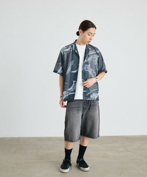 SHIPS / シップス シャツ・ブラウス | City Ambient Products: オープン カラー メッシュ プリント シャツ | 詳細13