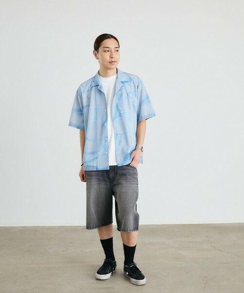 SHIPS / シップス シャツ・ブラウス | City Ambient Products: オープン カラー メッシュ プリント シャツ | 詳細17