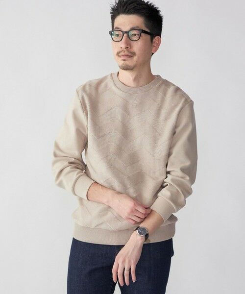 SHIPS / シップス スウェット | SHIPS: 〈手洗い可能〉ニット ドッキング ダンボール スウェット(ライトグレー)